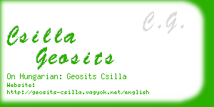 csilla geosits business card